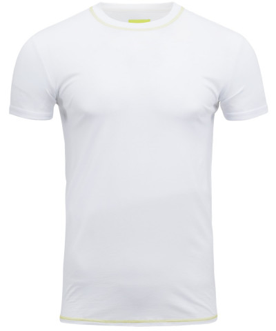T-Shirt Kurzarm in Weiß mit Rundkragen